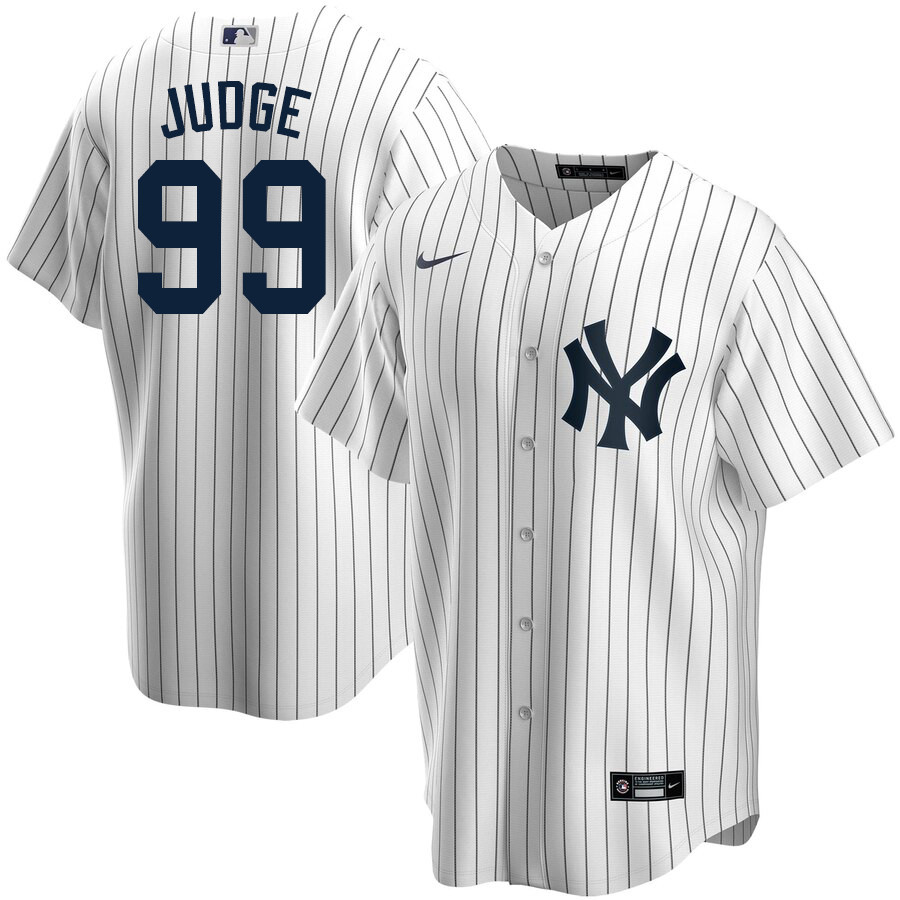 2020 Nike Men #99 Aaron Judge New York Yankees Baseball Jerseys Sale-White
